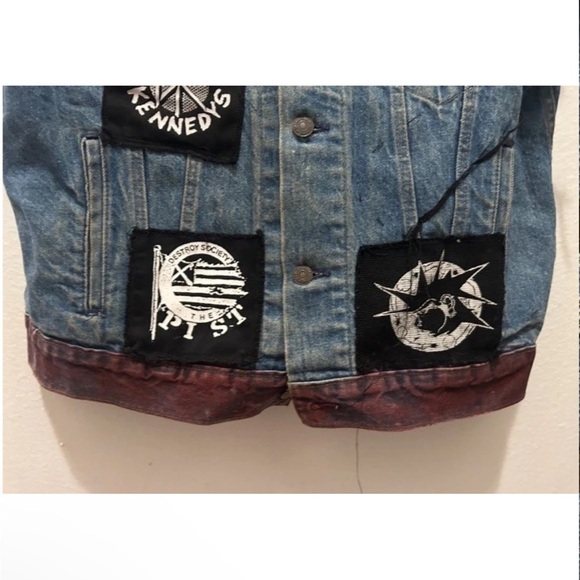 RARE❗️VTG 80s PUNK Levi’s Cutoff Denim Jacket Vest Patch Dead Kennedys Subhumans - Picture 8 of 16